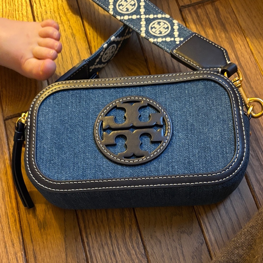 Tory Burch mini Miller Blue Denim Crossbody